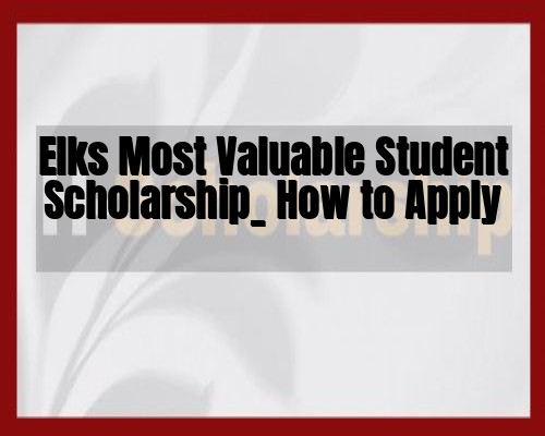 Elks Most Valuable Student Scholarship_ How to Apply