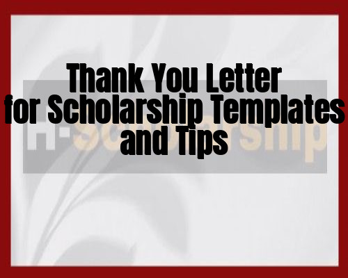 Thank You Letter for Scholarship Templates and Tips